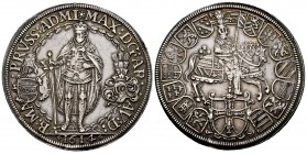 Germany. Maximilian I. 2 Taler. 1614. Hall. (Dav-A5854). (Km-30). Ag. 57,41 g. Very rare. Almost XF. Est...1700,00. 

Alemania. Maximilian I. 2 Tale...