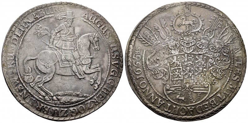 Germany. August II (1634-1666) . 2 Taler. 1655. HS. Brunswick-Wolfenbuttel. (Dav...