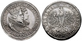 Austria. Erzherzog Leopold V (1619-1632). 2 thaler. 1635. (Moser/Tursky-487). (Dav-3331). Ag. 56,87 g. Posthumous mintage to commemorate the wedding w...