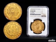 Peru. 8 escudos. 1794. Cuzco. MS. (Km-171). (Fried-92). Au. Slabbed by NGC as AU DETAILS (CLEANED). An ever-popular Latin American type featuring. NGC...