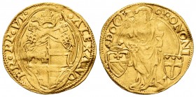 Vatican. Alexander VI (Rodrigo Borgia,1492-1503). Ducat. Bologna. (Muntoni-34). (Fried-330). Anv.: ALEXAND ER PP VI. Rev.: BONONI DOCET. Au. 3,44 g. L...