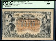 Overseas issues. Tesoro de la Isla de Cuba. 100 pesos. 1891. (Ed 2017-67). (Pick-43b). Rare. Slabbed by PCGS as Extremely Fine 40. PCGS-XF. Est...500,...