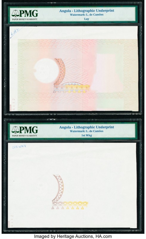 Angola Lithographic Underprint Set of 4 Examples PMG Holdered. 

HID09801242017
...