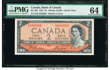 Canada Bank of Canada $2 1954 Pick 67b BC-30b "Devil's Face" PMG Choice Uncirculated 64. 

HID09801242017

© 2020 Heritage Auctions | All Rights Reser...