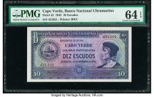 Cape Verde Banco Nacional Ultramarino 10 Escudos 16.11.1945 Pick 42 PMG Choice Uncirculated 64 EPQ. 

HID09801242017

© 2020 Heritage Auctions | All R...