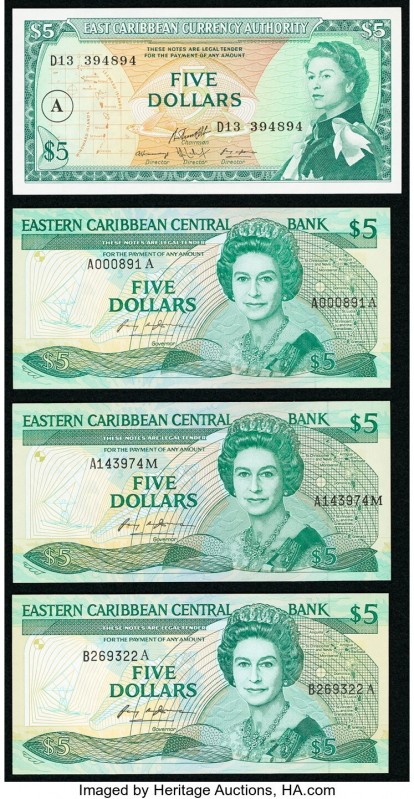 East Caribbean States Group Lot of 4 Examples Crisp Uncirculated. 

HID098012420...