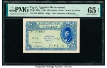 Egypt Egyptian Government 10 Piastres 1940 Pick 168a PMG Gem Uncirculated 65 EPQ. 

HID09801242017

© 2020 Heritage Auctions | All Rights Reserved