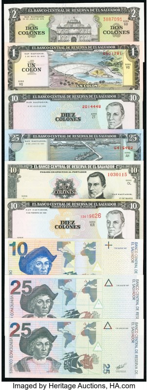 El Salvador Group Lot of 9 Examples Crisp Uncirculated. 

HID09801242017

© 2020...