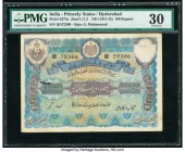India Princely States, Hyderabad 100 Rupees ND (1941-45) Pick S275c Jhunjhunwalla-Razack 7.11.3 PMG Very Fine 30. Internal tear, annotation.

HID09801...