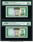Iran Bank Markazi 50 Rials ND (1962) / SH1341 Pick 73a Two Consecutive Examples PMG Gem Uncirculated 65 EPQ; Choice Uncirculated 64 EPQ . 

HID0980124...