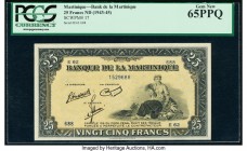 Martinique Banque de la Martinique 25 Francs ND (1943-45) Pick 17 PCGS Gem New 65PPQ. 

HID09801242017

© 2020 Heritage Auctions | All Rights Reserved...