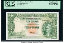 New Zealand Reserve Bank of New Zealand 10 Pounds ND (1967) Pick 161d PCGS Superb Gem New 67PPQ. 

HID09801242017

© 2020 Heritage Auctions | All Righ...