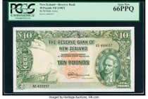 New Zealand Reserve Bank of New Zealand 10 Pounds ND (1967) Pick 161d PCGS Gem New 66PPQ. 

HID09801242017

© 2020 Heritage Auctions | All Rights Rese...