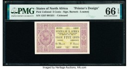 North Africa States of North Africa 5 Cents ND (ca. 1900s) Pick UNL Printer's Design PMG Gem Uncirculated 66 EPQ. 

HID09801242017

© 2020 Heritage Au...