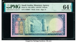 Saudi Arabia Saudi Arabian Monetary Agency 5 Riyals ND (1961) / AH1379 Pick 7a PMG Choice Uncirculated 64 EPQ. 

HID09801242017

© 2020 Heritage Aucti...