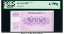 Slovenia Banka Slovenija 5000 Tolarjev 1992 Pick 10a PCGS Gem New 66PPQ. 

HID09801242017

© 2020 Heritage Auctions | All Rights Reserved