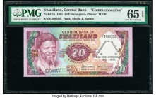 Swaziland Central Bank of Swaziland 20 Emalangeni 1981 Pick 7a Commemorative PMG Gem Uncirculated 65 EPQ. 

HID09801242017

© 2020 Heritage Auctions |...