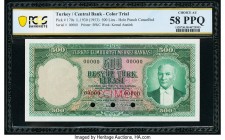Turkey Central Bank 500 Lira 1930 Pick 170s Color Trial Specimen PCGS Banknote Choice AU 58 PPQ. Three POCs.

HID09801242017

© 2020 Heritage Auctions...