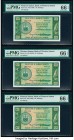 Western Samoa Bank of Western Samoa 10 Shillings ND (1963) Pick 13a Three Consecutive Examples PMG Gem Uncirculated 66 EPQ (3). 

HID09801242017

© 20...