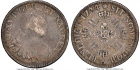 Louis XV Ecu 1724-A Fine Details (Obverse Scratched) NGC, Paris mint, KM472.1, Dav-1329, Gad-320. Sold with old collector envelope detailing provenanc...