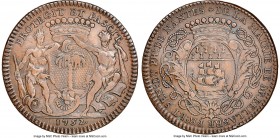 "Nantes-Port des Antilles" copper Franco-American Jeton 1752-Dated VF35 Brown NGC, Br-Unl., Lec-112c. Plain edge. Coin Alignment. Obverse signature, "...