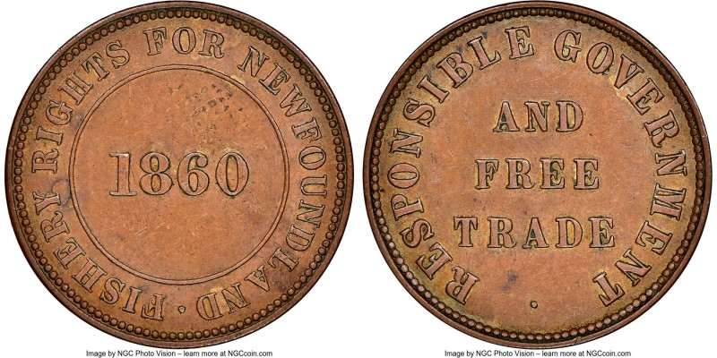 Newfoundland "Responsible Government and Free Trade/Fishery Rights" 1/2 Penny To...