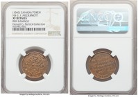 New Brunswick copper "F. McDermont" Business Card (Token) ND (1845) XF Details (Rim Damage) NGC, Br-914, NB-3. Plain edge. Medal alignment. Sold with ...