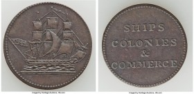Prince Edward Island "Ships Colonies & Commerce" 1/2 Penny Token ND (1835) Good XF, Br-997, PE-10-2. 26mm. 4.23gm. Plain edge. Coin alignment. Variety...
