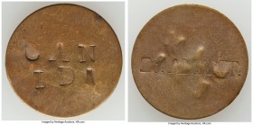 Lower Canada brass Countermarked "Canida - St. Amant" Token ND VF, Br-Unl. 25mm. 4.32gm. Counterstamped "CAN-IDA" on the obverse with "St. Amant" on t...