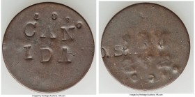 Lower Canada copper Countermarked "Canida - St. Amant" Token 1820 VF, Br-Unl. 27mm. 6.26gm. Counterstamped "CAN-IDA," and "1820" on the obverse with "...