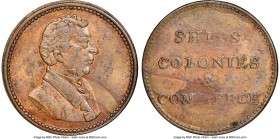 Lower Canada "Ships Colonies & Commerce" 1/2 Penny Token ND (1815) MS62 Brown NGC, Br-1002, LC-58A1. Plain edge. Medal alignment. Large bust type with...