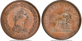 Lower Canada "Bust/Agriculture" copper Penny Token 1812 MS63 Brown NGC, Br-958, LC-47B1. Engrailed edge. Coin alignment. Small ship on reverse. No rub...