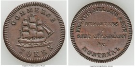 Lower Canada copper "Francis Mullins & Son" 1/2 Penny Token ND (1828) XF, Br-563, LC-17A1. 27mm. 4.57gm. Plain edge. Coin alignment. With bold obverse...