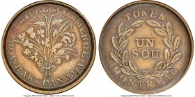 Lower Canada. Belleville Issue Brass "Bouquet Sou" Token ND (1837) VF 35 Brown NGC, Br-693, LC-31B2. Plain edge. Medal alignment. Plain edge. Medal Al...