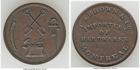 Lower Canada "T.S. Brown & Co." Token ND (1832) Choice AU, Br-561, LC-15A1. 28mm. 7.90gm. Plain edge. Medal alignment. Close S, with period variety. S...