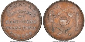 Lower Canada. J. Shaw & Co. Token ND (1837) MS62 Brown NGC, Br-565, LC-19A2. Reeded edge. Medal alignment. We feel that the holder should read LC-19A2...
