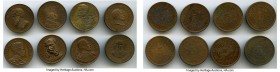 Quebec 8-Piece Uncertified copper "Teutonic" 5 Cents Token Set, Br-598-605. A highly attractive set, all fully uncirculated with pleasing toning. Thou...