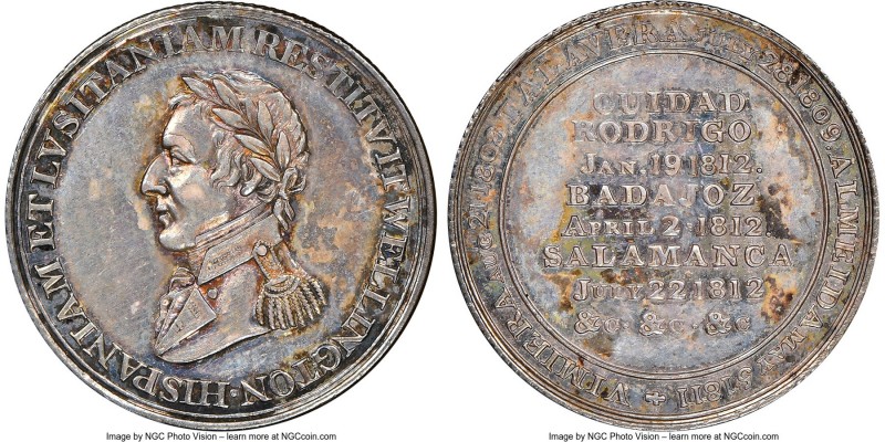 Lower Canada silver Proof "Wellington" CUIDAD RODRIGO Peninsular Token 1812 AU D...