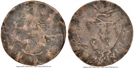 Lower Canada copper "Vexator" 1/2 Penny Token 1811 Fine Details (Damaged) NGC, Br-559, VC-3A1. 2.99gm. Plain edge. Coin alignment. Struck on an extra ...