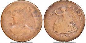 Lower Canada copper "Vexator" 1/2 Penny Token 1811 Genuine NGC, Br-559, VC-3A1. 2.84gm. Plain edge. Thin flan. Weak outline of bust, with no obverse l...