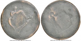 Blacksmith copper 1/2 Penny Token Mint Split Planchet Error ND F12 NGC, BL-5, Wo-6. 2.67gm. The planchet is exceptionally thin and Bowers and Merena, ...