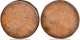 Blacksmith copper "Ships Colonies & Commerce" 1/2 Penny Token ND Genuine NGC, BL-26, Wood-9a, Lees-5 (R10). Plain edge. The obverse is extremely crude...