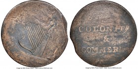 Blacksmith copper 1/2 Penny Token ND VG Details (Environmental Damage) NGC, BL-28A2, Wood-10. Plain edge. Medal alignment. Struck from a severely crac...