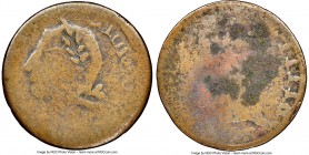 Blacksmith copper 1/2 Penny Token ND Fine Details (Environmental Damage) NGC, BL-38A3 (Extremely Rare), Wood-34. The obverse has a laureate head left ...