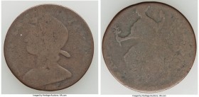Blacksmith copper 1/2 Penny Token ND Fine, Br-Unl, BL-Unl, cf. Wood-42 (identical obverse, but there with blank reverse). 27mm. 5.16gm. Plain edge. Co...