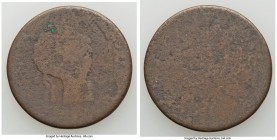 Blacksmith-Style copper 1/2 Penny Token ND Uncertified, BL-Unl, Wood Unl. 28mm, 7.0gm. Fair. Plain edge. Bust to right, with very round head. . Revers...