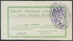 POBLA DE SEGUR (LERIDA). 1 Peseta. 7 de Abril de 1938. (González: 5932). SC-.