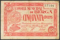 BERGA (BARCELONA). 50 Céntimos. 10 de Mayo de 1937. (González: 7037). MBC.