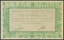 CODINES DEL VALLES (BARCELONA). 1 Peseta. 10 de Mayo de 1937. (González: 7615). SC.