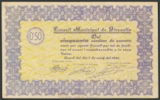 GIRONELLA (BARCELONA). 50 Céntimos. 7 de Mayo de 1937. (González: 8044). MBC+.